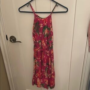 Joe Fresh Pink Floral Ruffled Halter Sundress, size 12 Kids